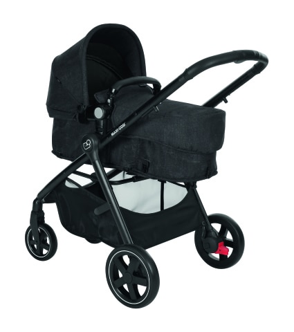 Black Frame Maxi-Cosi Zelia 2-1 Pushchair with Citi R44/04 Baby Car Seat Nomad Black 