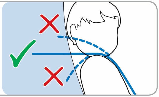 Car seat shoulder outlet height